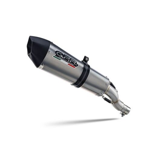 SLIP-ON EXHAUST GPR NEW GRAND PRIX EVO TITANIUM CF.4.1.CAT.GPAN.TO BRUSHED TITANIUM INCLUDING REMOVABLE DB KILLER, LINK PIPE AND CATALYST