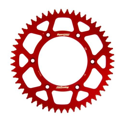 REAR ALU SPROCKET SUPERSPROX RAL-210:51-RED SARKANS 51T, 520