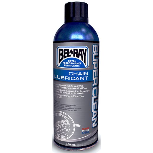 ĶĒDES EĻĻA BEL-RAY SUPERCLEAN CHAIN LUBRICANT (400ML AEROSOLS)