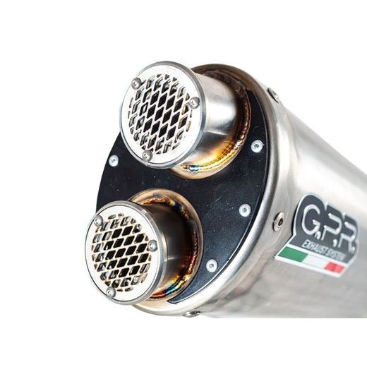 SLIP-ON EXHAUST GPR HYPER DUAL BLACK TITANIUM BM.109.HYDU.BLTIT MATTE INOX INCLUDING REMOVABLE DB KILLER AND LINK PIPE