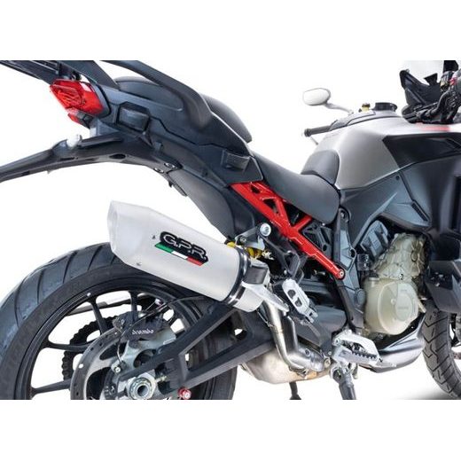 SLIP-ON EXHAUST GPR ALBUS EVO4 D.140.1.ALBE4 WHITE GLOSSY INCLUDING REMOVABLE DB KILLER AND LINK PIPE