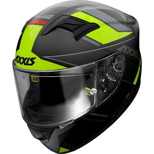 FULL FACE ĶIVERE AXXIS GP RACER SV FIBER TECH MATT FLUOR YELLOW XS