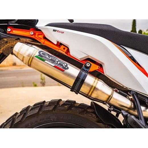 SLIP-ON EXHAUST GPR DEEPTONE INOX KT.100.2.RACE.DE BRUSHED STAINLESS STEEL INCLUDING LINK PIPE