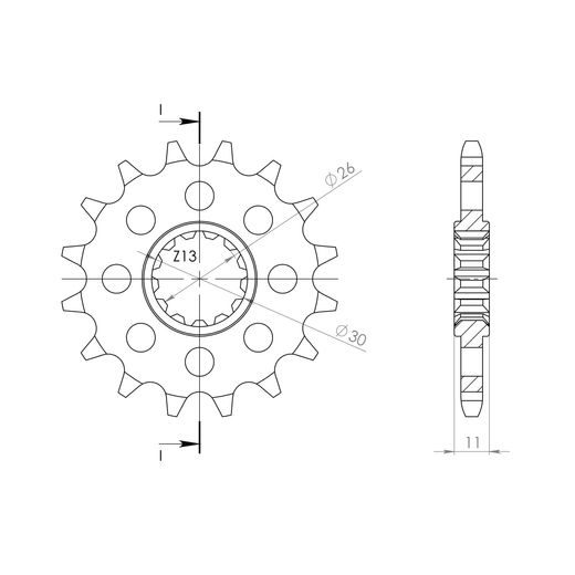 PRIEKŠĒJAIS ZOBRATS SUPERSPROX CST-1591:15 15T, 525