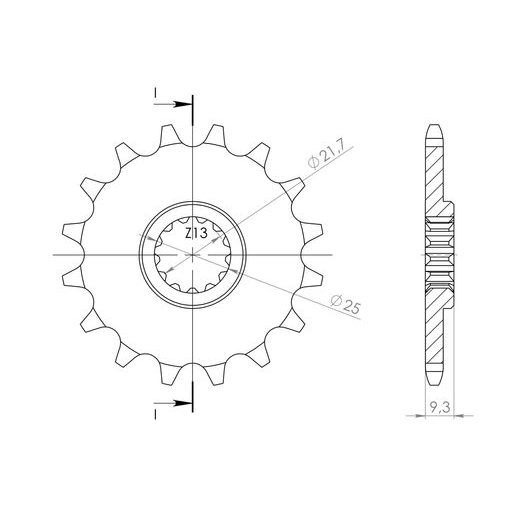 PRIEKŠĒJAIS ZOBRATS SUPERSPROX CST-1539:14 14T, 520