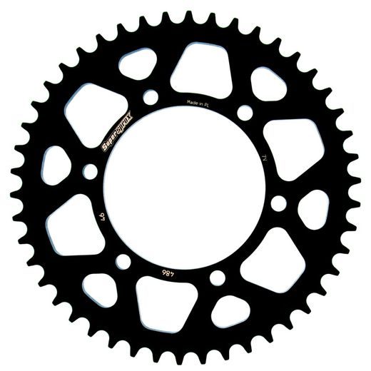 REAR ALU SPROCKET SUPERSPROX RAL-486:46-BLK MELNS/PELĒKS 46T, 520