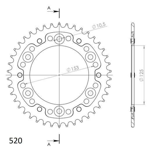 AIZMUGURĒJAIS ZOBRATS SUPERSPROX STEALTH RST-301:42-BLU ZILS 42T, 520