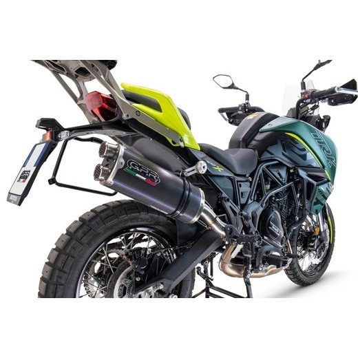 SLIP-ON EXHAUST GPR DUAL POPPY BE.25.1.DUAL.PO BRUSHED STAINLESS STEEL INCLUDING REMOVABLE DB KILLER AND LINK PIPE