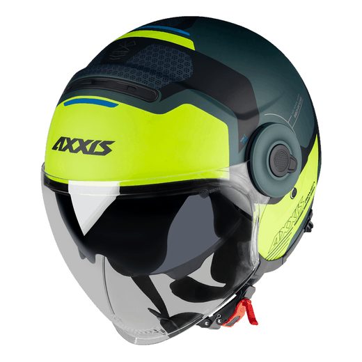 JET HELMET AXXIS RAVEN SV ABS CYPHER FLUOR YELLOW MATT S