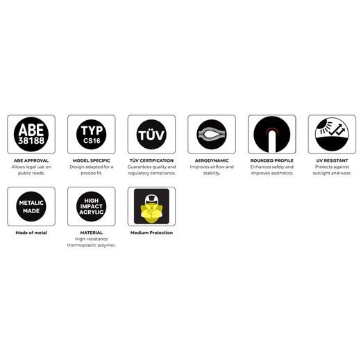 VĒJSTIKLS PUIG NEW. GEN TOURING 23036J MATĒTS MELNS