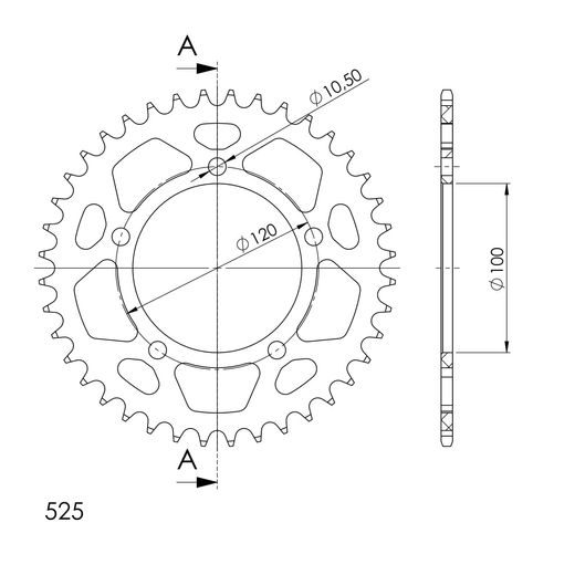 AIZMUGURĒJAIS ALU ĶĒDES ZOBRATS SUPERSPROX RAL-702:40-BLK MELNS/PELĒKS 40T, 525
