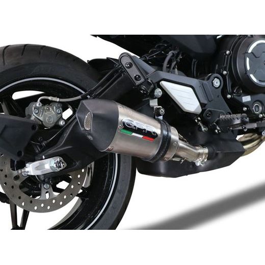 SLIP-ON EXHAUST GPR NEW GRAND PRIX EVO TITANIUM E5.CF.14.GPAN.TO BRUSHED TITANIUM INCLUDING REMOVABLE DB KILLER AND LINK PIPE