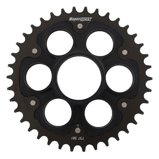 REAR SPROCKET SUPERSPROX STEALTH RST-737:38-BLK MELNS/PELĒKS 38T, 520