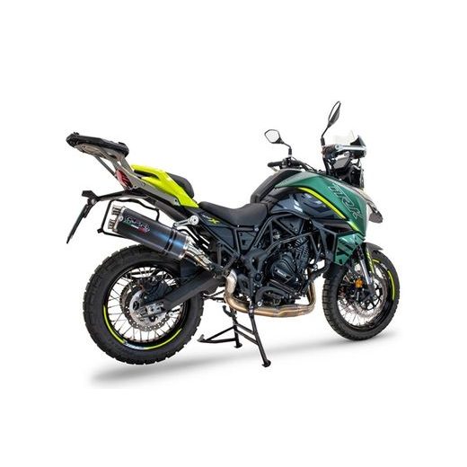 SLIP-ON EXHAUST GPR DUAL POPPY BE.25.DUAL.PO BRUSHED STAINLESS STEEL INCLUDING REMOVABLE DB KILLER AND LINK PIPE