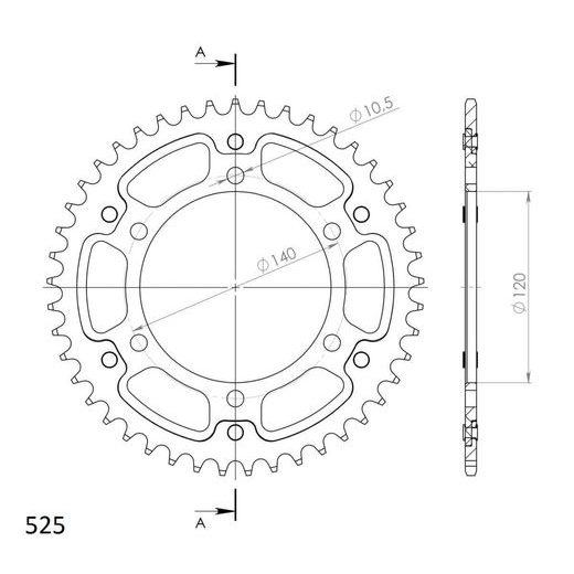 AIZMUGURĒJAIS ZOBRATS SUPERSPROX STEALTH RST-498:45-SLV SUDRABA 45T, 525