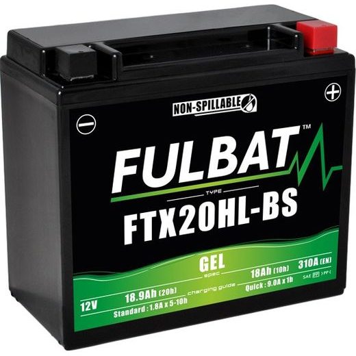 GĒLA AKUMULATORS FULBAT FTX20HL-BS GEL (YTX20HL-BS GEL)