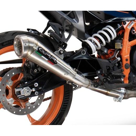 SLIP-ON EXHAUST GPR POWERCONE EVO E4.HU.49.PCEV BRUSHED STAINLESS STEEL INCLUDING REMOVABLE DB KILLER AND LINK PIPE