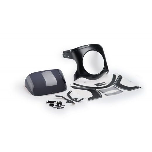 VĒJSTIKLS UNIVERSĀLS PUIG SEMI-FAIRING 9516F KARBONS DARK SMOKE