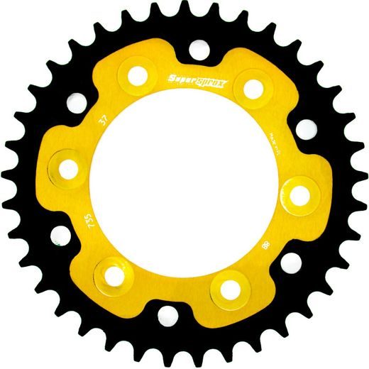 REAR SPROCKET SUPERSPROX STEALTH RST-735:37-GLD ZELTA 37T, 520