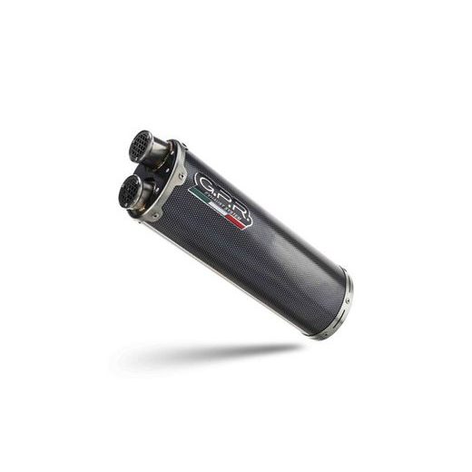 SLIP-ON EXHAUST GPR DUAL POPPY D.140.DUAL.PO BRUSHED STAINLESS STEEL INCLUDING REMOVABLE DB KILLER AND LINK PIPE