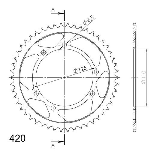 AIZMUGURĒJAIS ZOBRATS SUPERSPROX RFE-799:50-BLK MELNS/PELĒKS 50T, 420