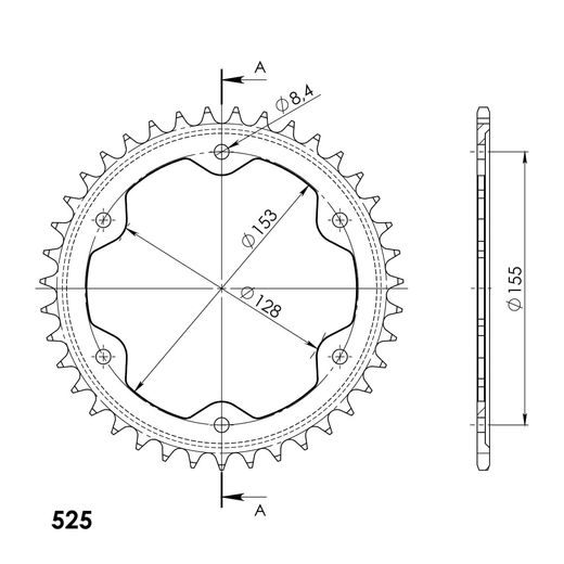 AIZMUGURĒJAIS ZOBRATS SUPERSPROX RFE-613:40-BLK MELNS/PELĒKS 40T, 525