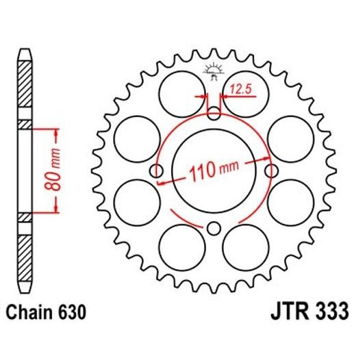AIZMUGURĒJAIS ZOBRATS JT JTR 333-38 38T, 630