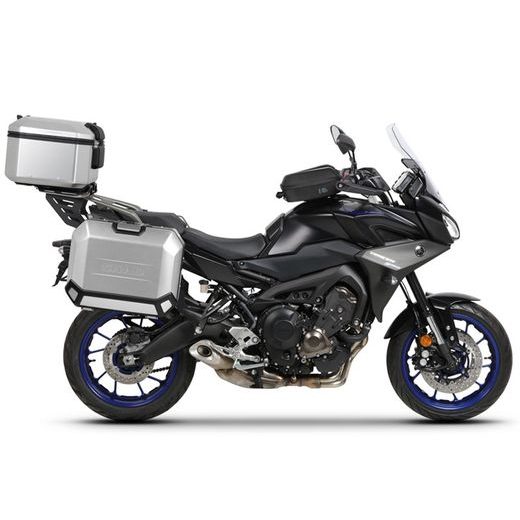 COMPLETE SET OF ALUMINUM CASES SHAD TERRA, 37L TOPCASE + 36L / 36L SIDE CASES, INCLUDING MOUNTING KIT AND PLATE SHAD YAMAHA MT-09 TRACER / TRACER 900