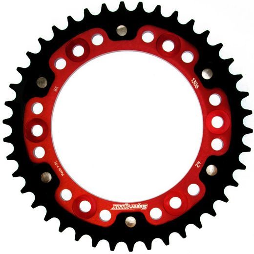 REAR SPROCKET SUPERSPROX STEALTH RST-1306:42-RED SARKANS 42T, 530