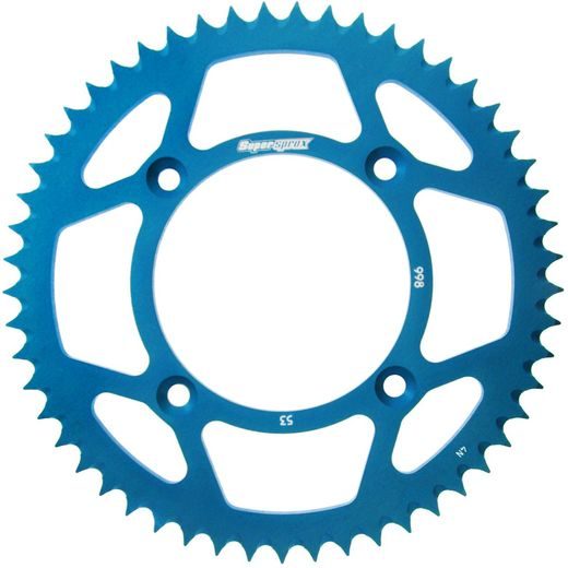 REAR ALU SPROCKET SUPERSPROX RAL-998:53-BLU ZILS 53T, 428