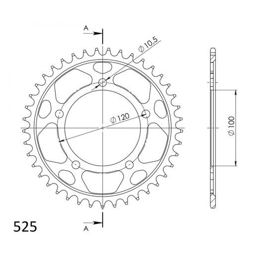 AIZMUGURĒJAIS ZOBRATS SUPERSPROX RFE-7026:40-BLK MELNS/PELĒKS 40T, 525
