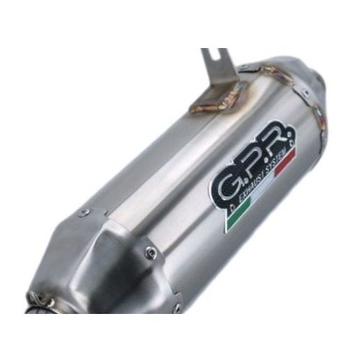 SLIP-ON EXHAUST GPR PENTACROSS INOX ATV.49.PENIO BRUSHED STAINLESS STEEL INCLUDING REMOVABLE DB KILLER AND LINK PIPE