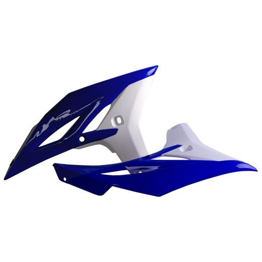 RADIATORA PLASTMASA POLISPORT 8413700006 (PĀRIS) BLUE YAM98/WHITE PRIEKŠ YAMAHA WR 450 F 2012-2015, YAMAHA YZ 250 F 2010-2013