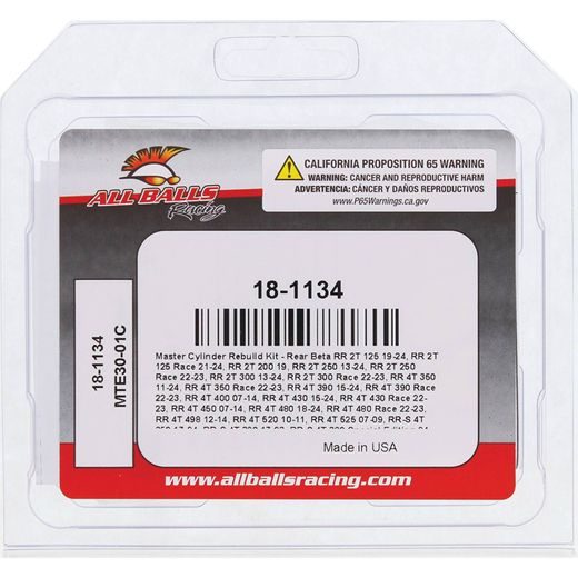 BREMŽU CILINDRA REMKOMPLEKTS ALL BALLS RACING MCR18-1134