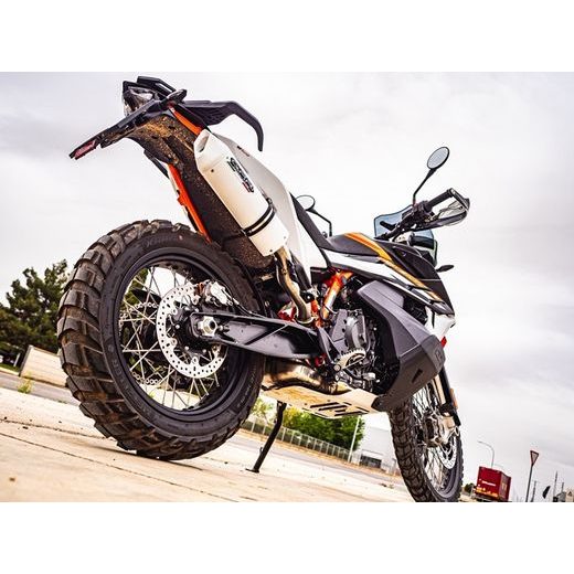SLIP-ON EXHAUST GPR ALBUS EVO4 E4.KT.105.1.ALBE4 WHITE GLOSSY INCLUDING REMOVABLE DB KILLER AND LINK PIPE