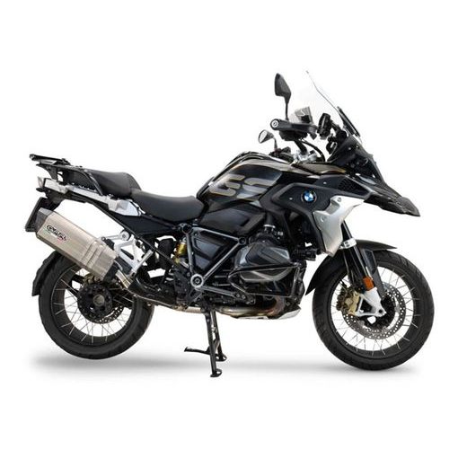 SLIP-ON EXHAUST GPR HYPER SONIC E4.BM.99.HYSOTIT BRUSHED TITANIUM INCLUDING REMOVABLE DB KILLER AND LINK PIPE