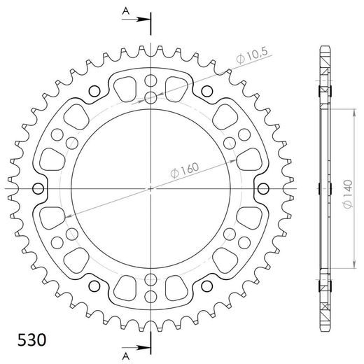 AIZMUGURĒJAIS ZOBRATS SUPERSPROX STEALTH RST-502:48-BLU ZILS 48T, 530