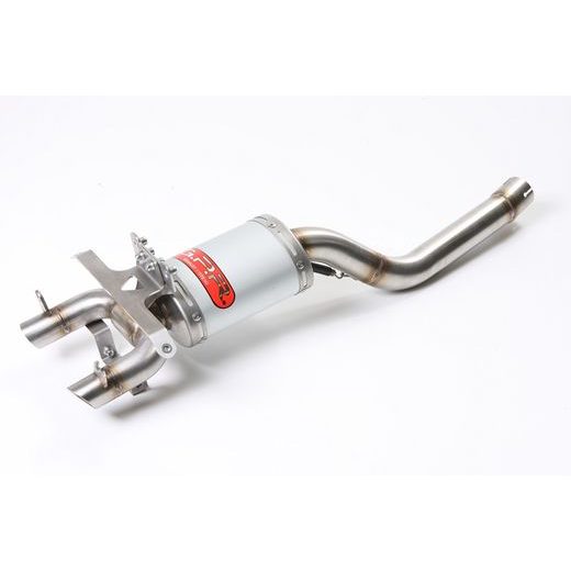 SLIP-ON EXHAUST GPR ALLUMINIO GHOST Y.146.AO SILVER ANODIZED INCLUDING REMOVABLE DB KILLER AND LINK PIPE