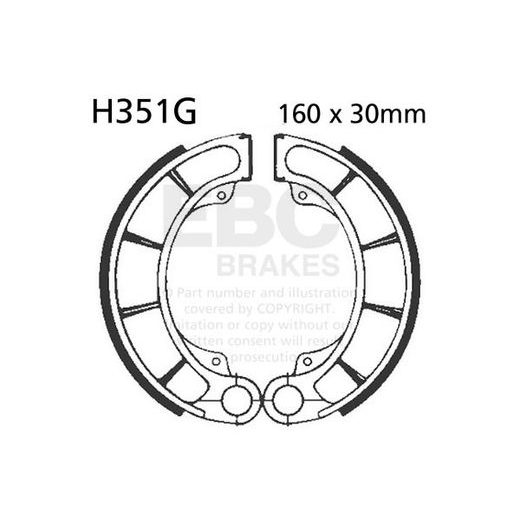 BREMŽU LOKU KOMPLEKTS EBC H351G RIEVOTAS