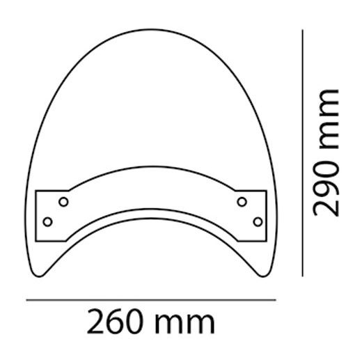 VĒJSTIKLS CUSTOMACCES ROADSTER CR0005H TUMŠS
