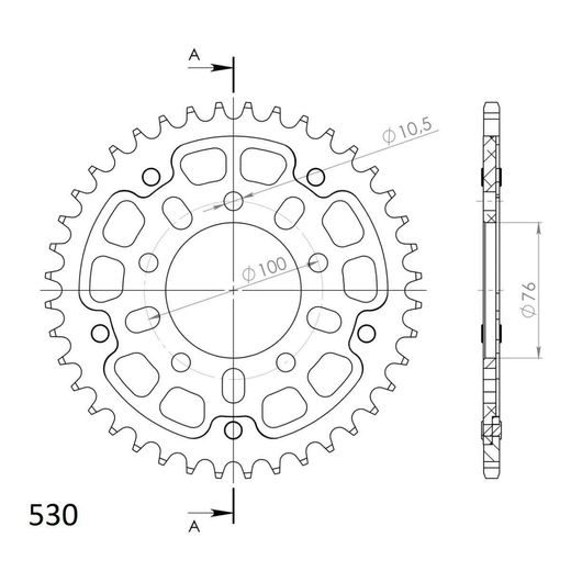 AIZMUGURĒJAIS ZOBRATS SUPERSPROX STEALTH RST-7090:40-BLK MELNS/PELĒKS 40T, 530