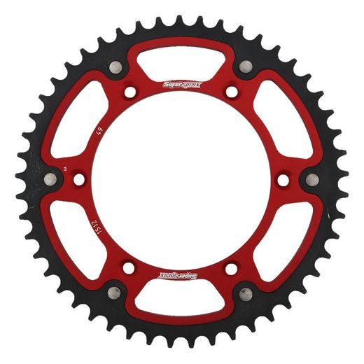 REAR SPROCKET SUPERSPROX STEALTH RST-1512:49-RED SARKANS 49T, 520