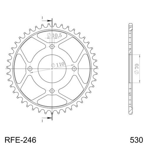 AIZMUGURĒJAIS ZOBRATS SUPERSPROX RFE-246:41-BLK MELNS/PELĒKS 41T, 530