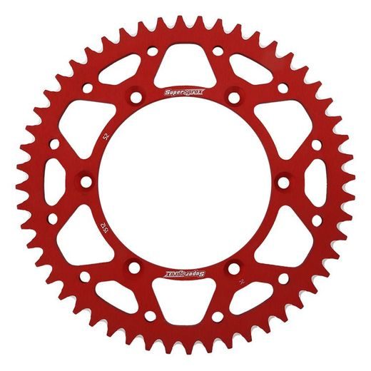 REAR ALU SPROCKET SUPERSPROX RAL-1512:52-RED SARKANS 52T, 520