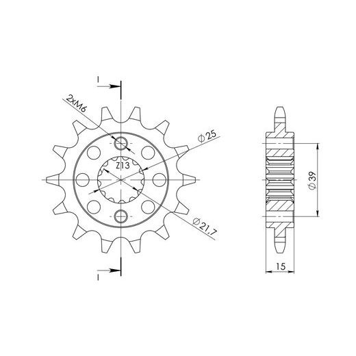 PRIEKŠĒJAIS ZOBRATS SUPERSPROX CST-1042:15 15T, 520