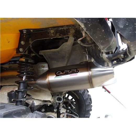 SLIP-ON EXHAUST GPR DEEPTONE ATV.39.6 BRUSHED STAINLESS STEEL INLCUDING REMOVABLE DB KILLER AND LINK PIPE