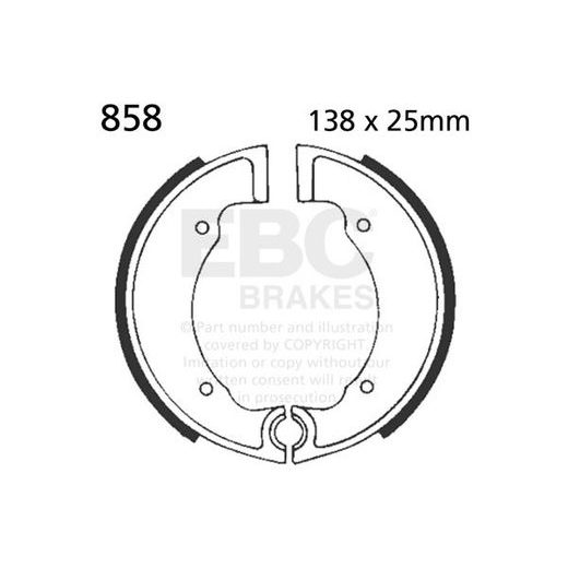 BREMŽU LOKU KOMPLEKTS EBC 858
