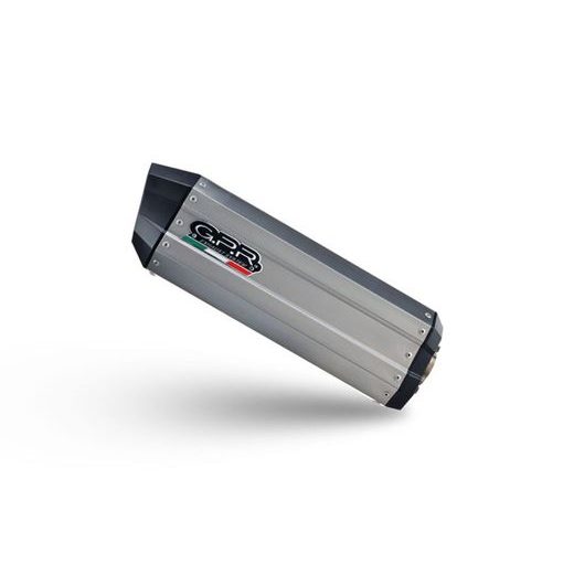 SLIP-ON EXHAUST GPR HYPER SONIC E4.BMW.98.HYSOTIT BRUSHED TITANIUM INCLUDING REMOVABLE DB KILLER AND LINK PIPE