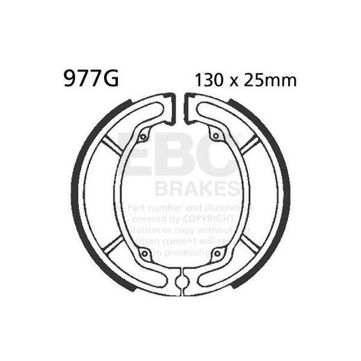 BREMŽU LOKU KOMPLEKTS EBC 977G RIEVOTAS