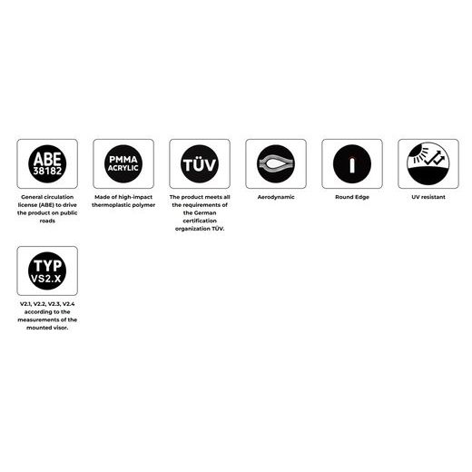 VĒJSTIKLS PUIG TOURING WITH VISOR 22457W CAURSPĪDĪGS